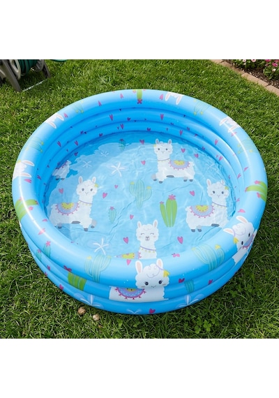 Alpaca 3-halkalı Şişme Çocuk Havuzu 100 Cm X 30 Cm Mavi 57167 Açık Mavi