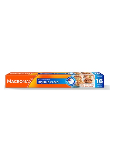 4 Adet Macromax Pişirme Kağıdı 16 Lı Kesilmiş