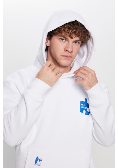 Tudors Unisex Oversize Geniş Kesim Pamuklu Yumuşak Dokulu İçi Polarlı Baskılı Beyaz Kapüşonlu Sweatshirt-32505 Beyaz Tudors Unisex Oversize Geniş Kesim Pamuklu Yumuşak Dokulu İçi Polarlı Baskılı Beyaz Kapüşonlu Sweatshirt-32505 Beyaz