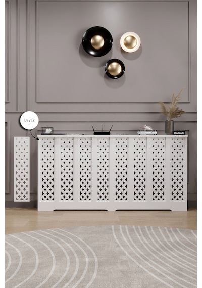 Petek Kaplama Modern Radyatör Kapatma Ünitesi Ön Panel Mdf Tasarım İç Ölçü 156 Cm Dış Ölçü 160 Cm Petek 156 Beyaz D11 Petek Kaplama Modern Radyatör Kapatma Ünitesi Ön Panel Mdf Tasarım İç Ölçü 156 Cm Dış Ölçü 160 Cm Petek 156 Beyaz D11