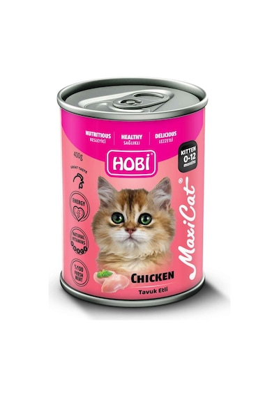 Hobi Maxicat Tavuklu Yavru Kedi Konservesi 12 x 400 G
