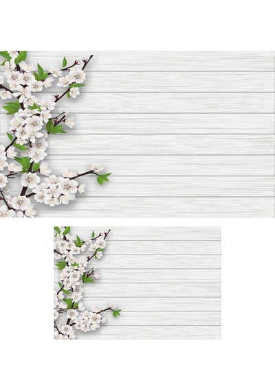 Dijital Baskılı 2 Li Set Banyo Paspası Kaymaz Tabanlı Klozet Takımı Beyaz