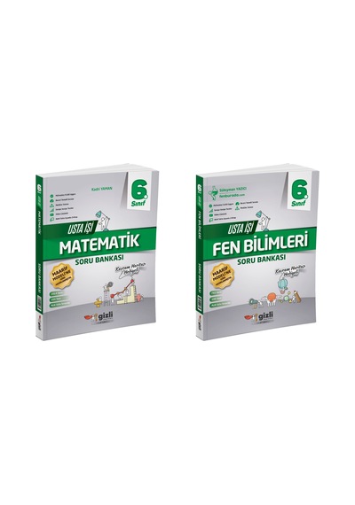 Gizli 2026 6. Sınıf Matematik + Fen Bilimleri Usta İşi Soru + Kavram Haritası Seti 2 Kitap Güncel Müfredat