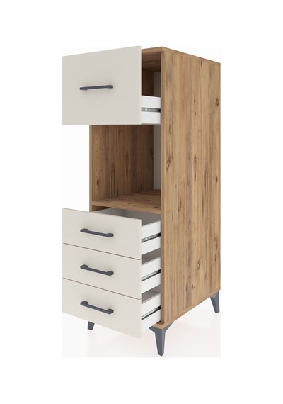 Kronos Dolap Tek Raflı 4 Çekmeceli 44x59x134 Çam-aytaşı Atlas Çam