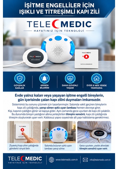 İşitme Engelli Bireyler İçin Işıklı Ve Titreşimli Kapı Zili Uyarı Sistemi