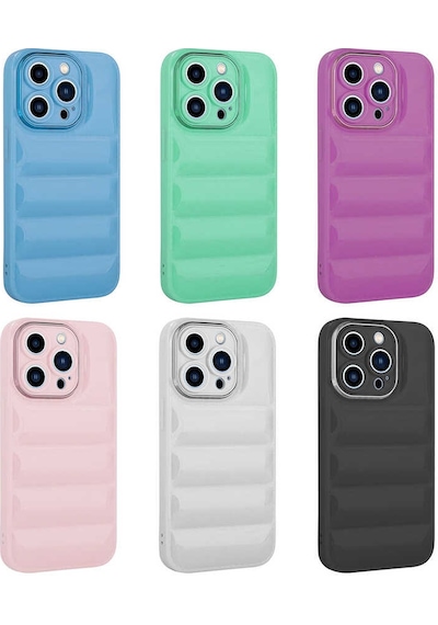 Apple Uyumlu iPhone 12 Pro Max Kılıf Kamera Korumalı Parlak Airbag'li Zore Galya Kapak Mor