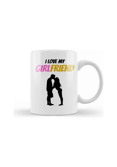 I Love My Girlfriend Gıft Kupa Bardak Porselen Karışık
