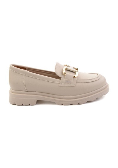 Bambi Bej Kadın Loafer Ayakkabı K01179002009