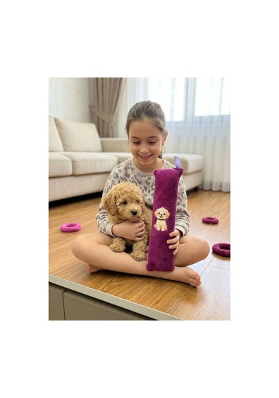 Kedi Köpek Oyuncağı Peluş Köpek Baskılı, Yumuşak Kumaşlı Hışırtılı Oyuncak Pembe - 937533434