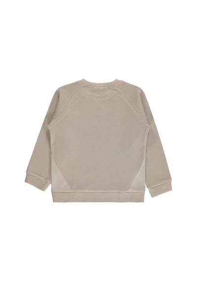 Civil Boys Civil Erkek Çocuk Parçalı Sweatshirt Selanik Uzun Kol Bisiklet Yaka Okul Kreş Ve Günlük Kullanım - Bej