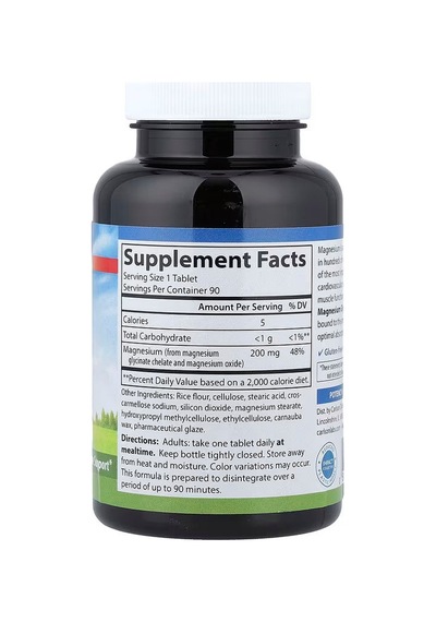 Carlson Magnesium Glycinate 200 Mg 90 Tablet