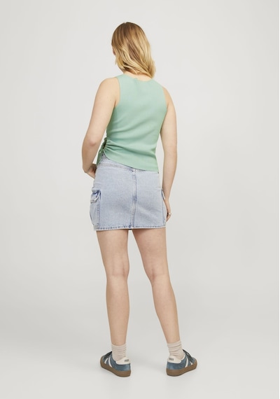 Jack & Jones Kadın Belden Baglamali Bluz - Dahlia 12252450 Grayed Jade Mint Yeşili