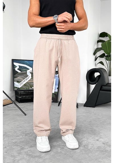 Taş Dokulu Soft Jogger Pantolon Taş