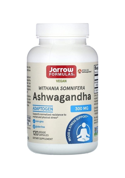 Jarrow Formulas, Ashw-agandha, 300 Mg, 120 Veg Capsules