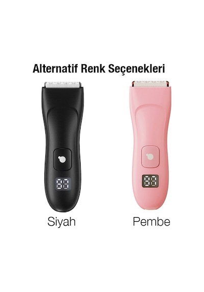 Ezere Su Geçirmez Dijital Göstergeli Saç Sakal Vücut Tıraş Makinesi