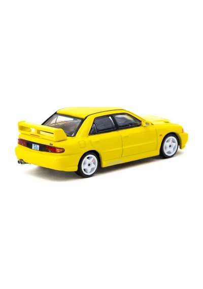 Tarmac Works 1/64 Mitsubishi Lancer Gsr Evolution Iıı Yellow With Tarmac Cards
