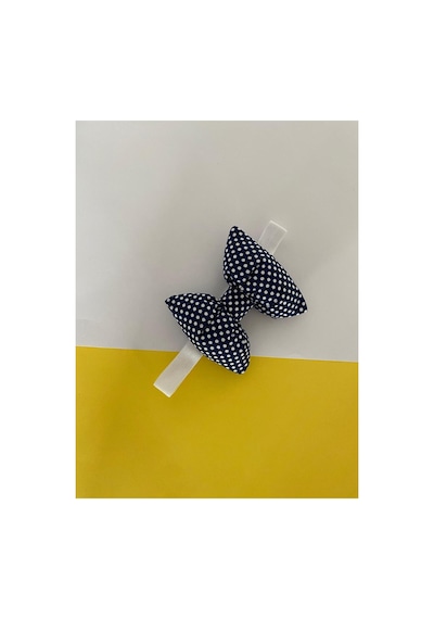 Pamuk Kız Bebek Fiyonk Bandana 2'li Set Lacivert Puantiye - Kırmızı Çizgi Lacivert Puantiye - Kırmızı Çizgi