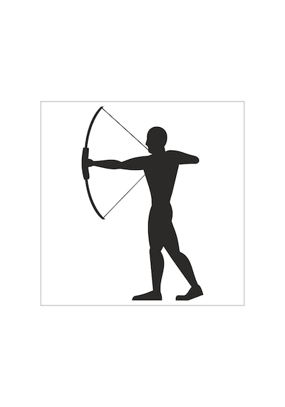 Okçu Folyo Sticker 20cm Uzunluk Siyah