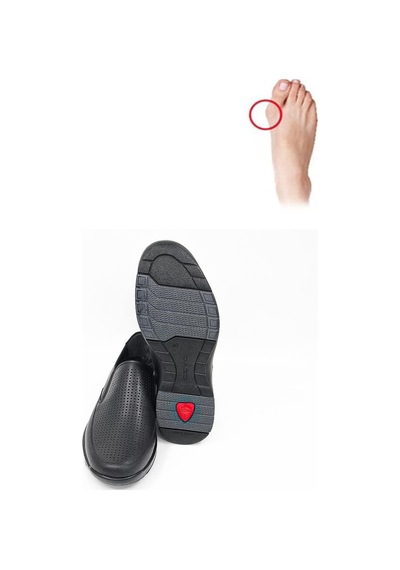 Ceyo 9925-49 Erkek Comfort Ayakkabı - Siyah Siyah