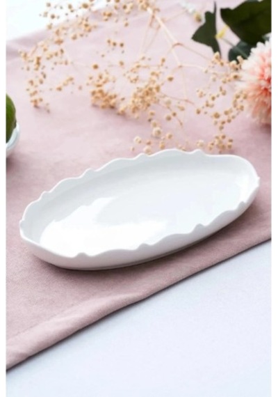 Acar Nırvana 1adet Oval Tabak 19,80 Cm Porwm-06303 Beyaz
