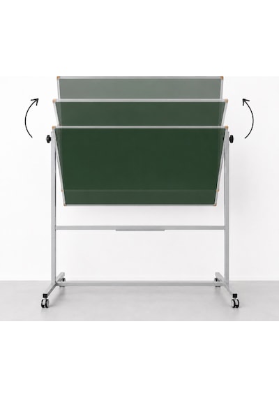 Emaye Yüzey 360 Dönerli Mobil Yazı Tahtası 90x120cm Yeşil