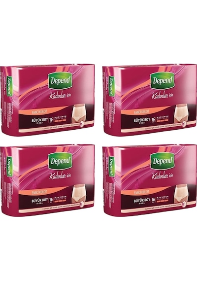 Depend Kadın Emici Külot L 4 x 16 Adet