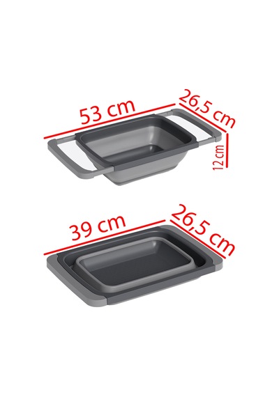Ayarlanabilir Katlı Süzgeç 6,3 Lt Evye Süzgeci Plastik Diğer