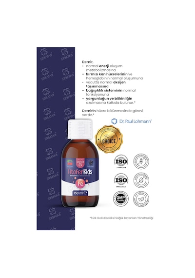 Fitofer Kids Çocuk Demir Takviyesi 150 ML