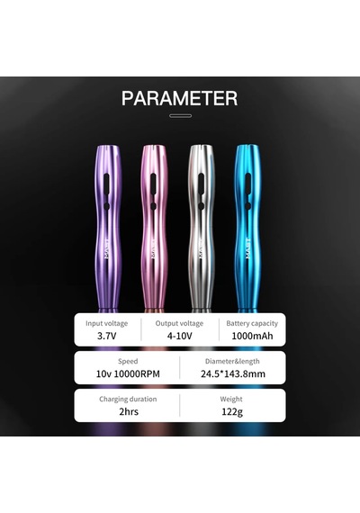Mast P20 Pmu Kablosuz Kalıcımakyaj Makinesi 2.5 Mm Stroke Mavi Renk