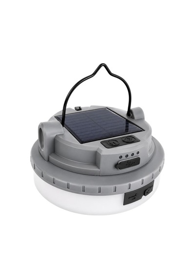 Powermaster Hop-8806 Çok Fonksiyonlu Solar Kamp Feneri Lambası Ve Rgb Şerit Led Seti Gri
