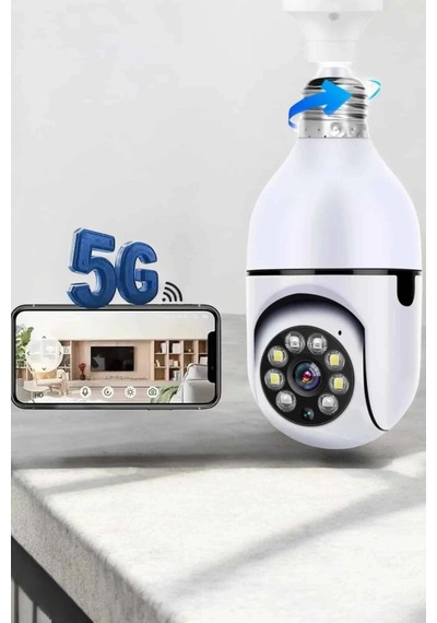 Mey İthalat Güvenlik Kamerası Wifi Kamera Duylu Ev Kamerası Wifi Bağlantılı Dönebilen