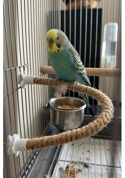 Mivra Pets Esnek Kuş Tüneği 40 Cm 2 Cm Doğal Jüt