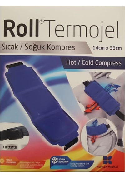 Roll Termojel 14x33 Cm Bel, Sırt Ve Karın Bölgesi İçin Konforlu Destek Sağlar Mavi