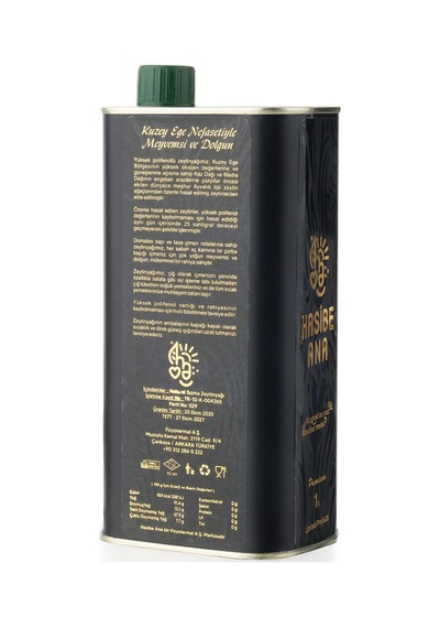 Ayvalık Kıymetlisi Premium Erken Hasat Zeytinyağı 1 Lt