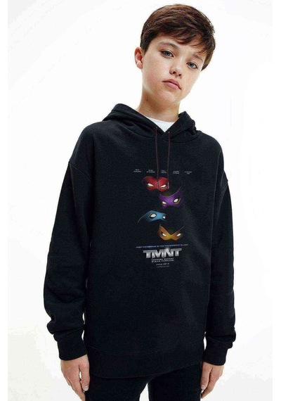 Tshirthane Teenage Mutant Ninja Turtles 2017 Baskılı Unisex Çocuk Sweatshirt (528707087) Siyah