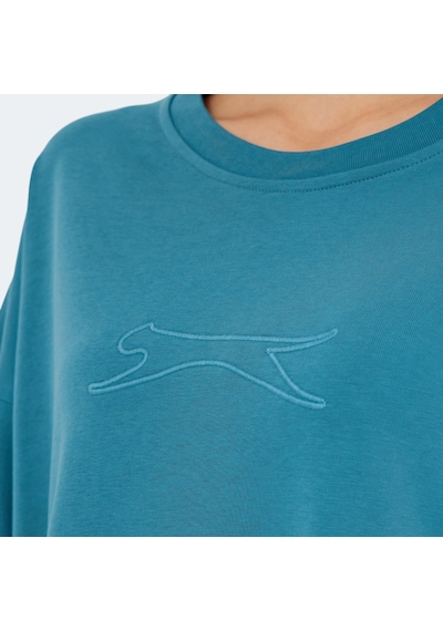Slazenger VIKENTI SW Oversize Kadın Cepli Oversıze Petrol Sweatshirt