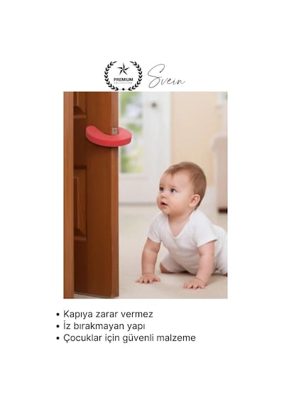 Stoper 8'li Köpük Kapı Stoperi Parmak Sıkışması Önleyici Çocuk Güvenliği Koruyucu Yumuşak Ev Kreş Çok Renkli