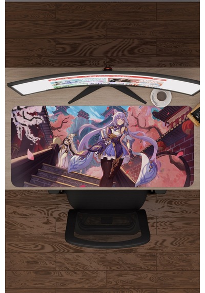 Keqing Genshin Impact Anime Gacha V1 - 90x40 Xxl Gaming Mouse Pad Fare Altlığı