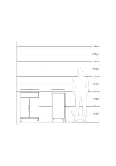Kronos Komodin 3 Raflı 2 Kapaklı 60x59x96 Antrasit-çam Antrasit
