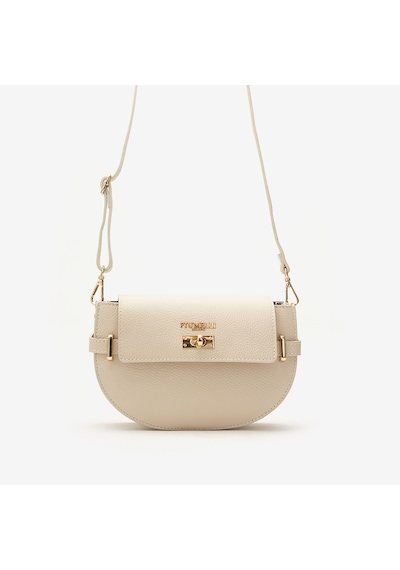 D37 Off White Omuz Çantası Kadın Madame Bag Piumelli Milano Kahve