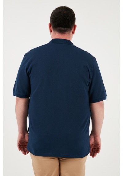 Buratti Pamuklu Regular Fit Büyük Beden Erkek Polo Yaka T Shirt 5902127B Indigo