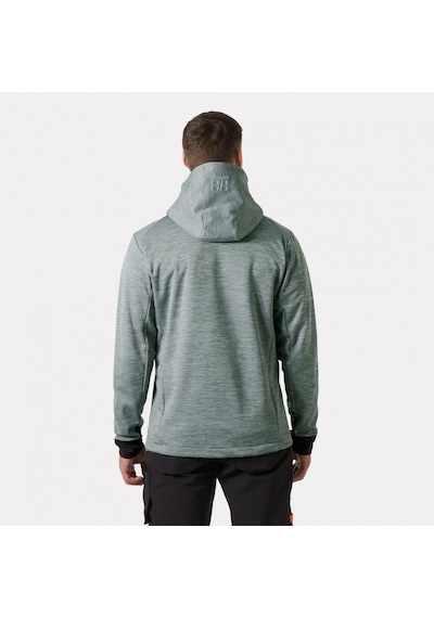 Tech Hooded Midlayer Jacket - Grey Melang - Xl Gri