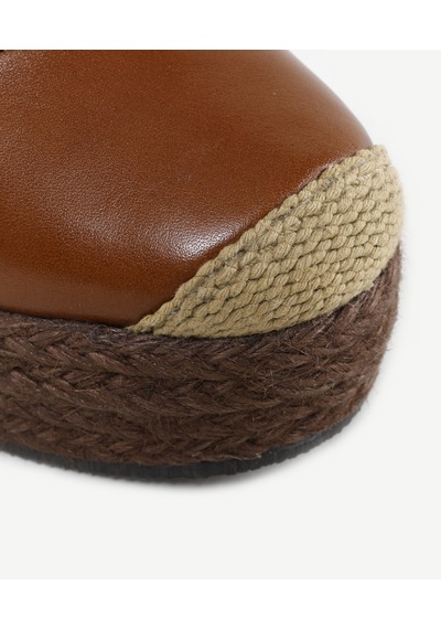 Yargıcı Özel Jüt Boyama Deri Espadril 24ykay4560x 057 Kahverengi