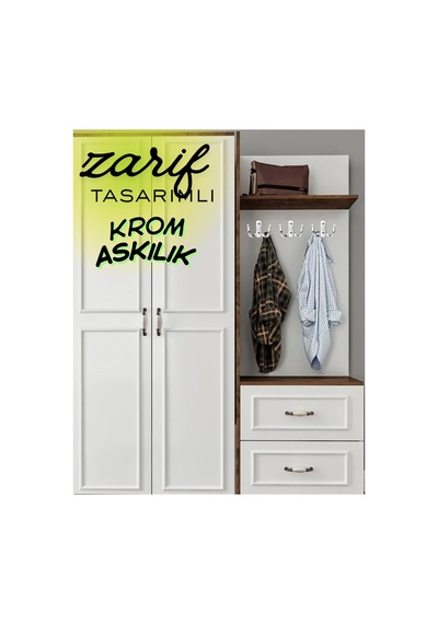 Classy Krom Metal Askı Portmanto Ve Vestiyer Duvar Dolap Elbise Askısı Mobilya Kapı Askılığı Askılık Krom Krom