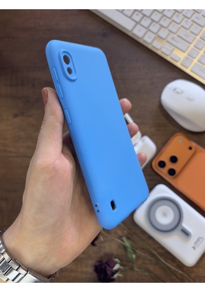 Samsung Galaxy A10 Uyumlu Kamera Korumalı Darbeye Dayanıklı Renk Atmayan Fab Silikon Kılıf Mavi