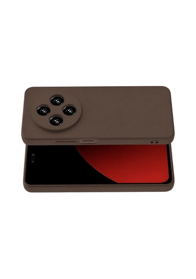 Xiaomi Redmi 14c Uyumlu Kılıf First Silikon - Kahverengi