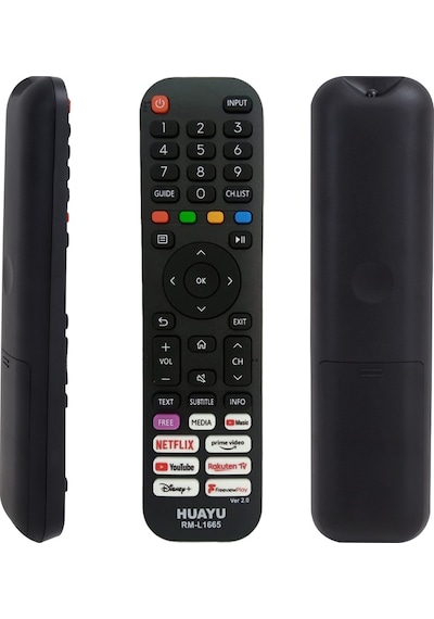 Huayu Kl Rm-l1665 Hısense Netflıx-prıme Vıdeo-youtube Tuşlu Lcd Led Tv Kumanda 8135 21786