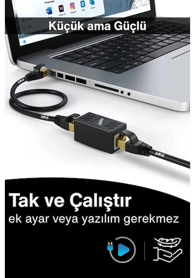 Mn6 M13x Kablo Birleştirici/2adet-cat5-cat6-cat7-cat8-uyumlu/lan Kablosu Birleştirici Ara Aparatı