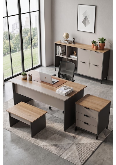 Robin Home Nexus Yönetici Ofis Takımı Makam Takımı Çalışma Masası Sehpa Keson Klasör Dolabı 4 Parça Sepet-kumsal-antrasit Kahverengi Robin Home Nexus Yönetici Ofis Takımı Makam Takımı Çalışma Masası Sehpa Keson Klasör Dolabı 4 Parça Sepet-kumsal-antrasit Kahverengi