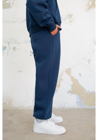 Lacivert Cozy Basic Paça Lastik Oversize Eşofman Lacivert